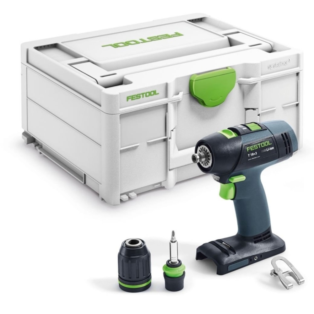 Festool Cordless Drill T 18+3 Basic US - Flockneti