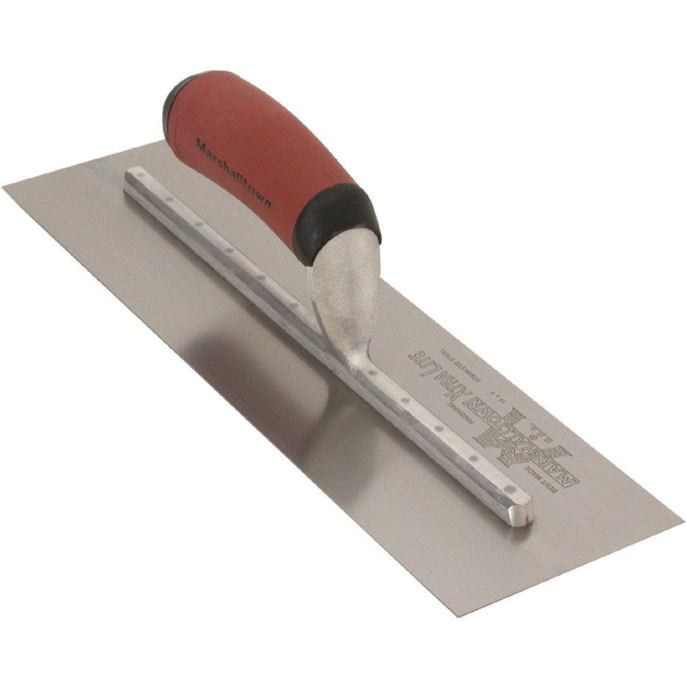 Marshalltown 14 In. x 4 In. Finishing Trowel Curved DuraSoft Handle - Flockneti