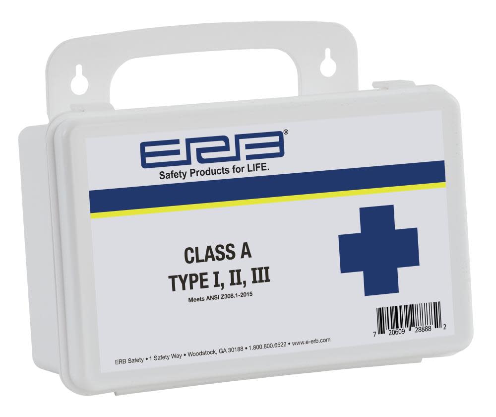 ANSI 2015 Class A First Aid Kit, Plastic Box - Flockneti