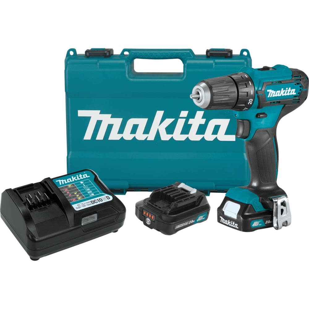 Makita 12V Max CXT Lithium-Ion Cordless 3/8 In. Driver-Drill Kit (2.0Ah) - Flockneti