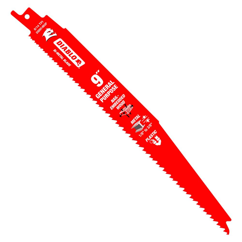 Diablo Tools 9″ Bi-Metal Recip Blade for Nail-Embedded Wood Metal and Plastic 2pc - Flockneti
