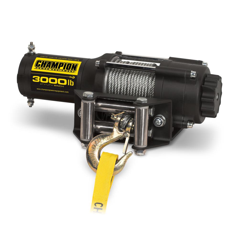 Champion Power Equipment 3000-lb. ATV/UTV Winch Kit - Flockneti