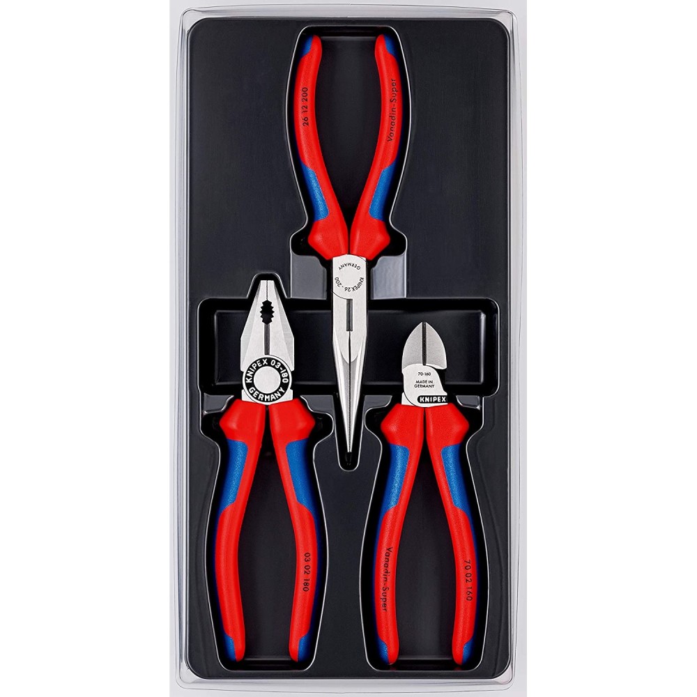 Knipex Pliers Assembly Set in Plastic Deep Drawn Tray 3pc - Flockneti