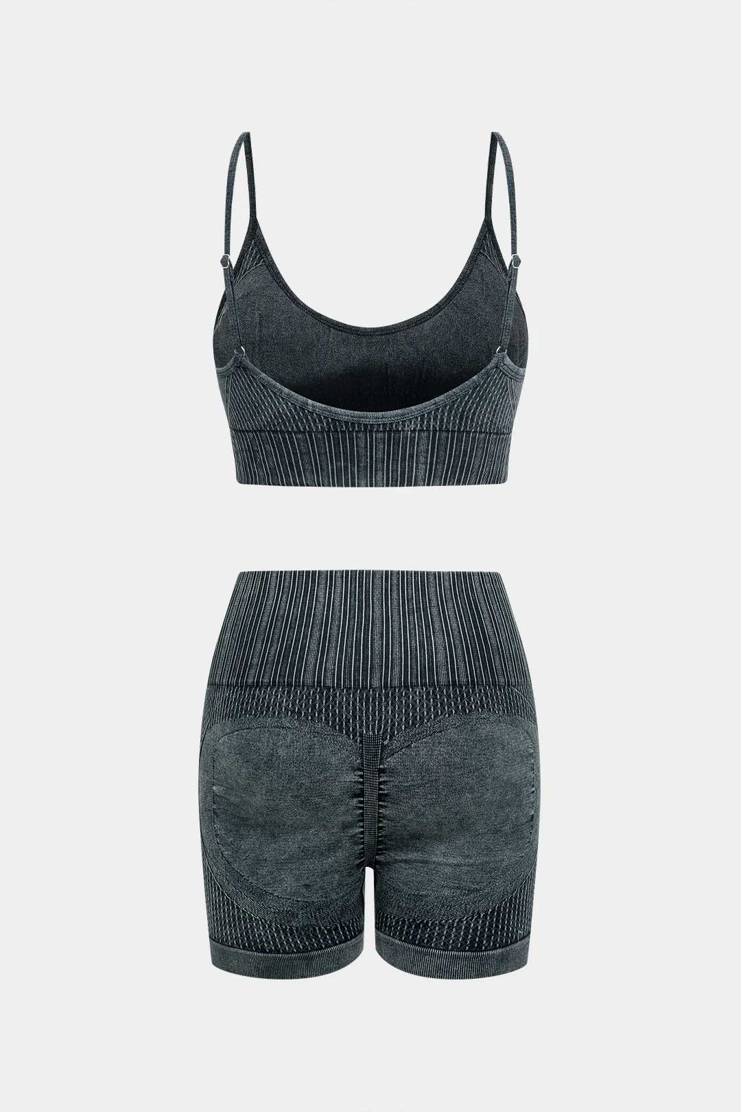 Solid Backless Cami Top And Shorts Set - Flockneti