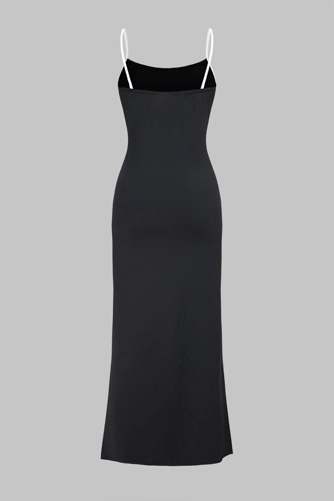 Contrast Binding Slip Bodycon Sleeveless Maxi Dress - Flockneti