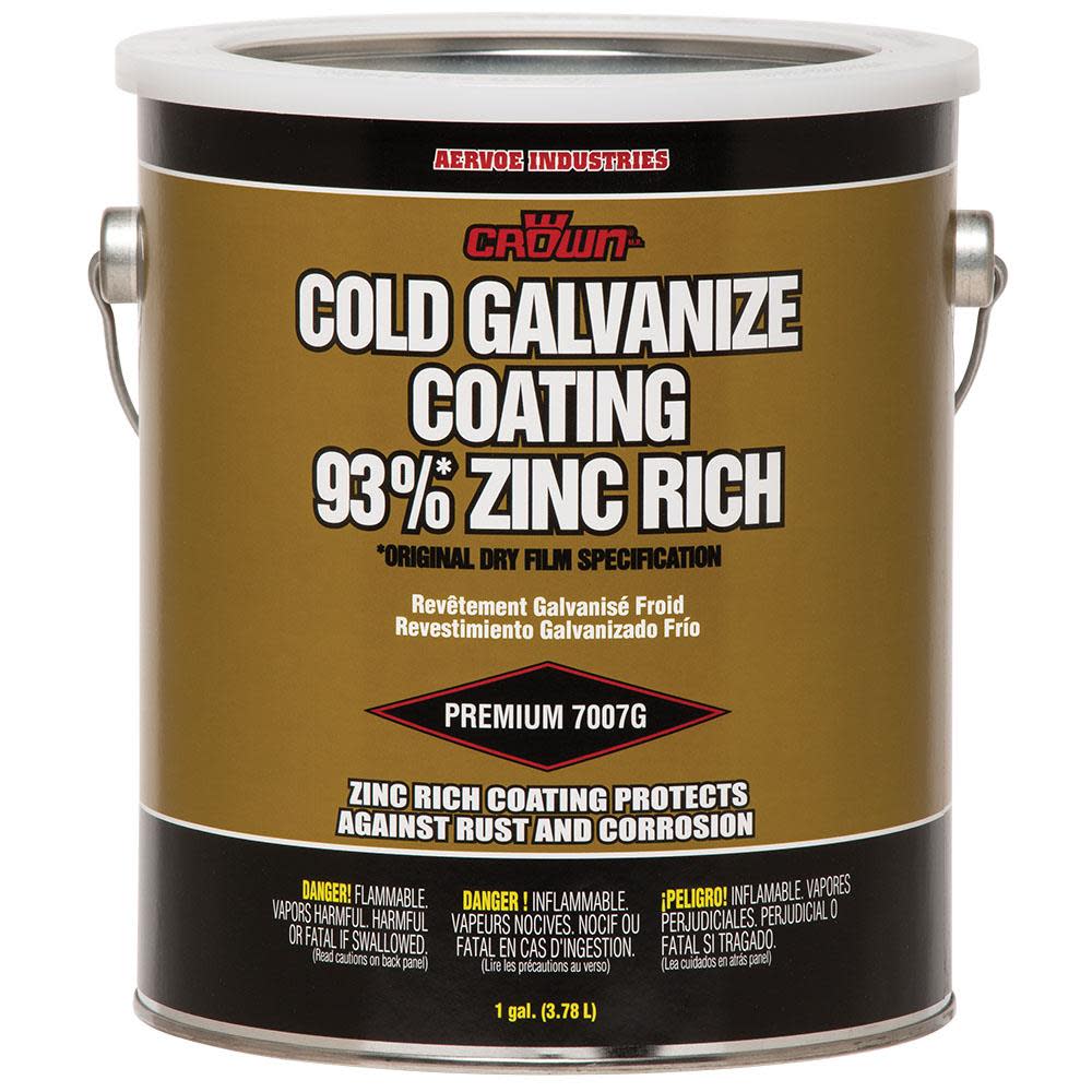 Crown Cold Galvanize Coating 93% Zinc Rich 1 Gallon - Flockneti