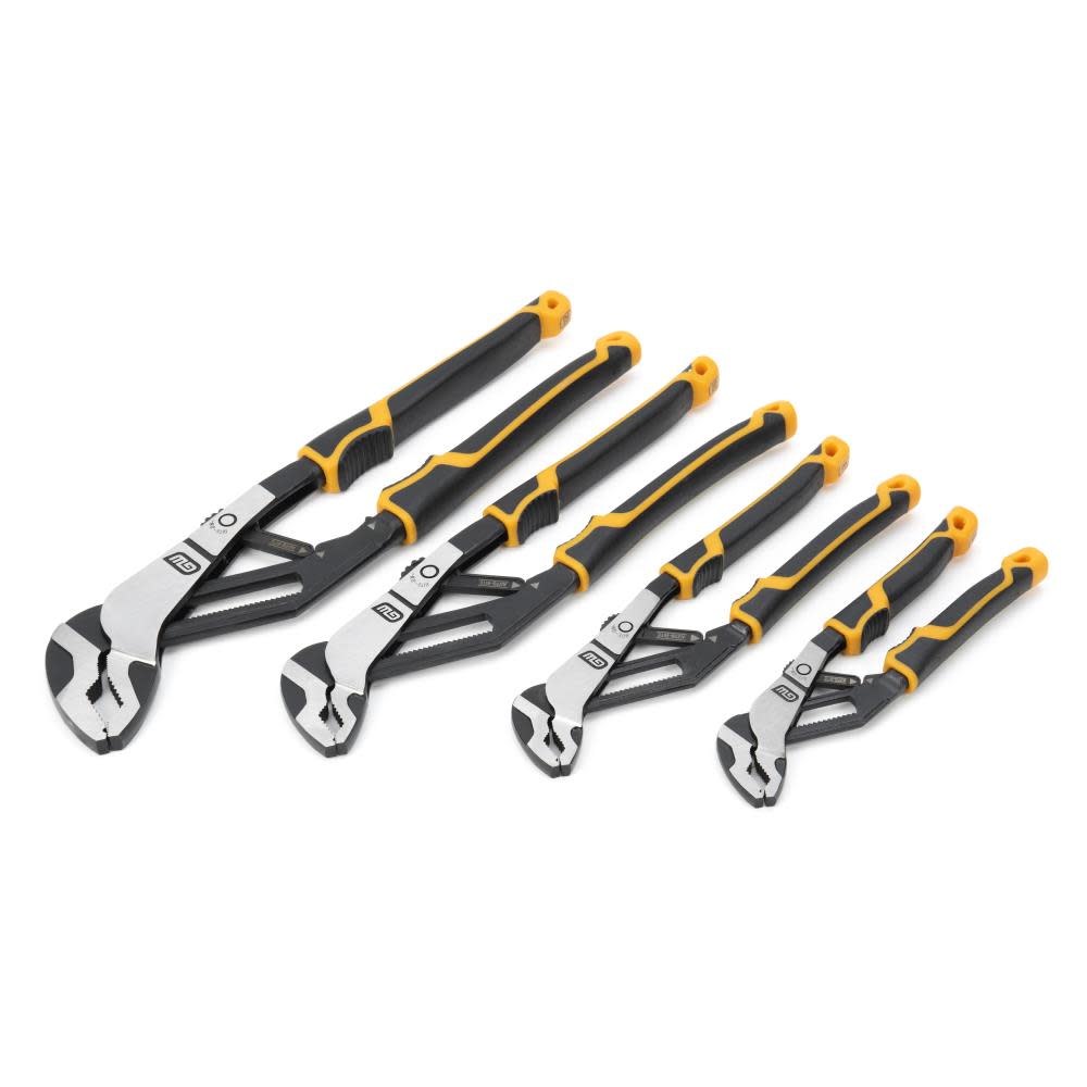 GEARWRENCH 4 Pc Pitbull Auto-Bite Tongue & Groove Dual Material Pliers with K9 Jaws - Flockneti