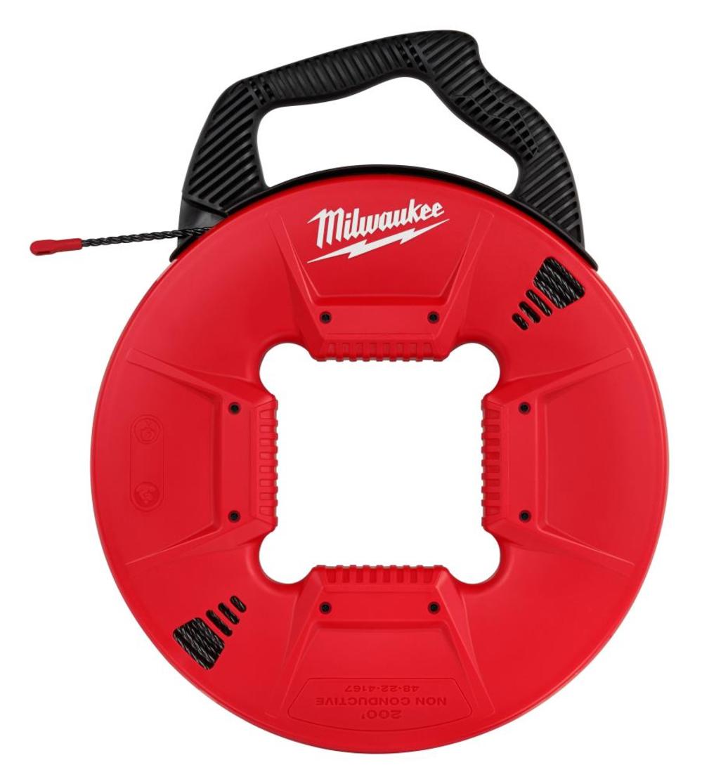 Milwaukee 200 Ft. Polyester Fish Tape with Non-Conductive Tip - Flockneti