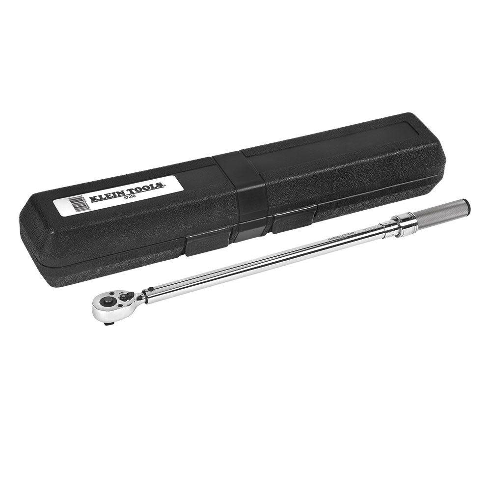 Klein Tools Micro-Adjustable Torque-Sensing Wrench with 1/2In Square-Drive Ratchet Head - Flockneti