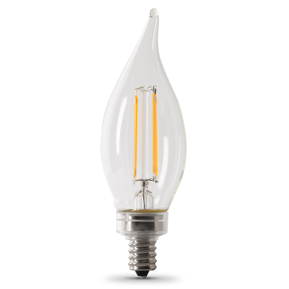 Feit Electric 60W CA10 5000K Dimmable Flame Tip LED Bulb 6pk - Flockneti