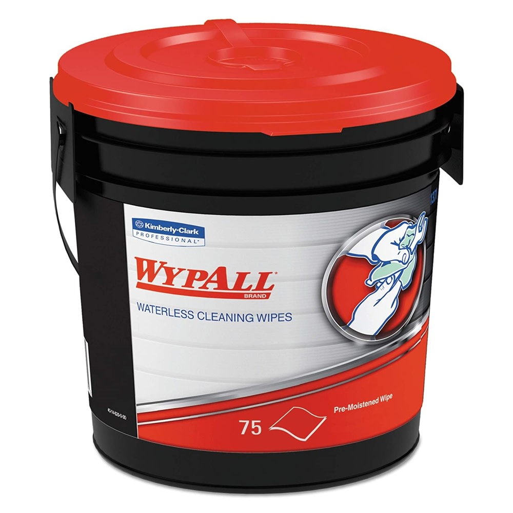 Wypall Bucket of 75 Waterless Industrial Cleaning Wipes - Flockneti