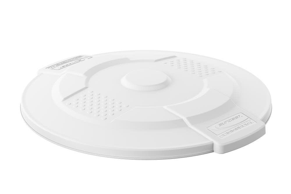 Suncast Plastic Utility Trash Lid – 32 Gallon White - Flockneti