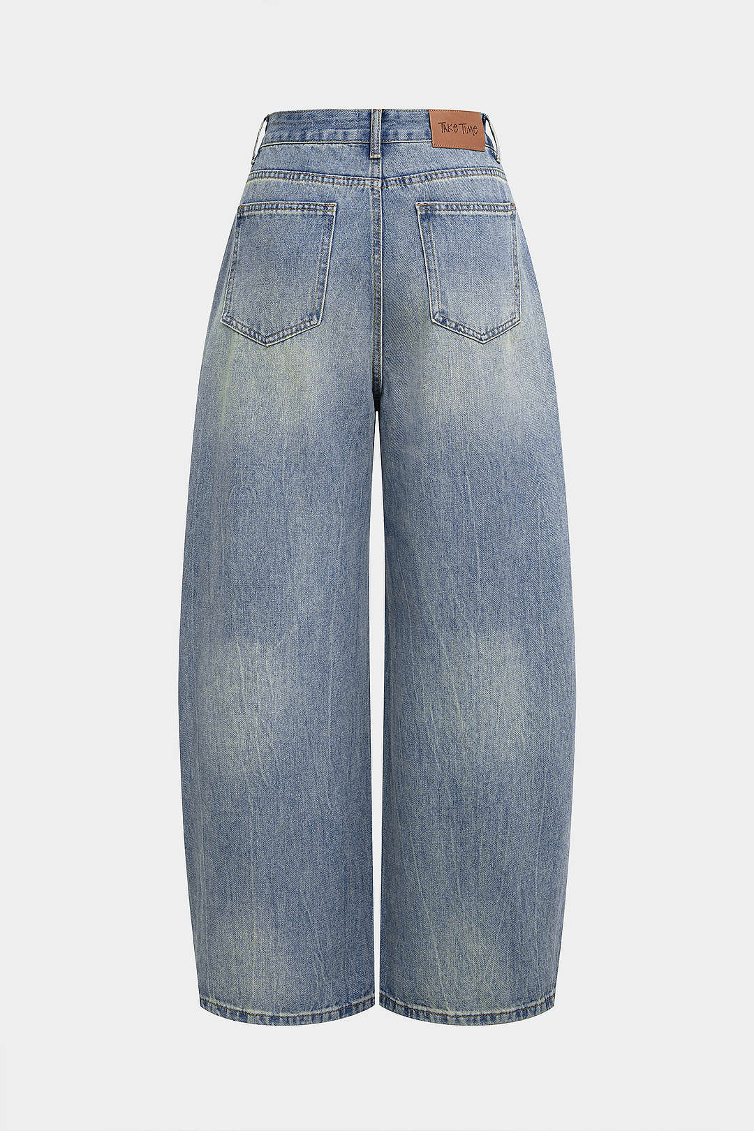 Denim Asymmetrical Wide Leg Jeans - Flockneti