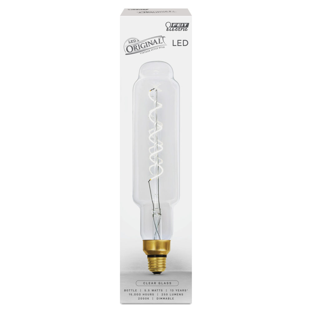 Feit Electric 60W 2000K Dimmable Filament Bottle LED Bulb 1Pack - Flockneti