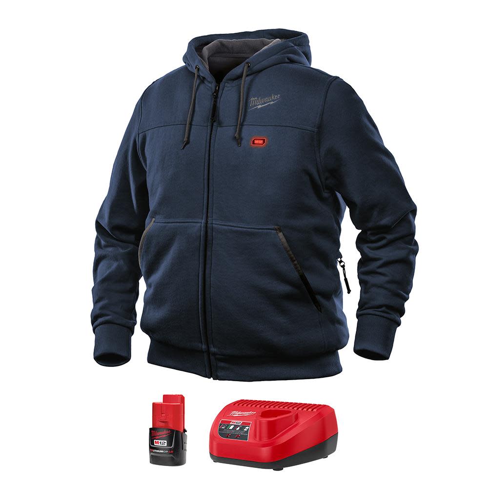 Milwaukee M12 Heated Hoodie Kit S (Navy Blue) - Flockneti