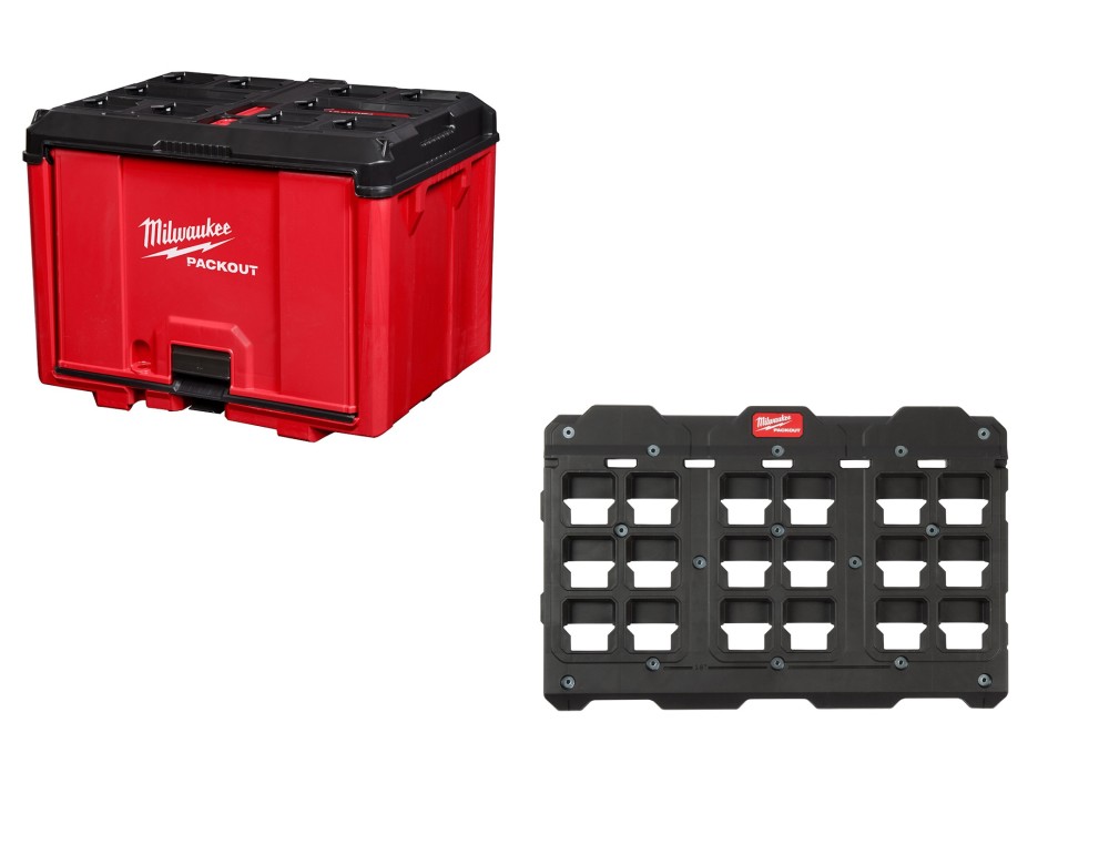 Milwaukee PACKOUT Cabinet & Large Wall Plate Bundle - Flockneti