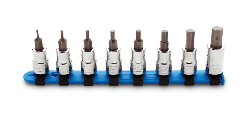 Wright Tool Hex Metric Socket Set with Bit 2mm to 10mm 3/8″ Dr 8pc - Flockneti