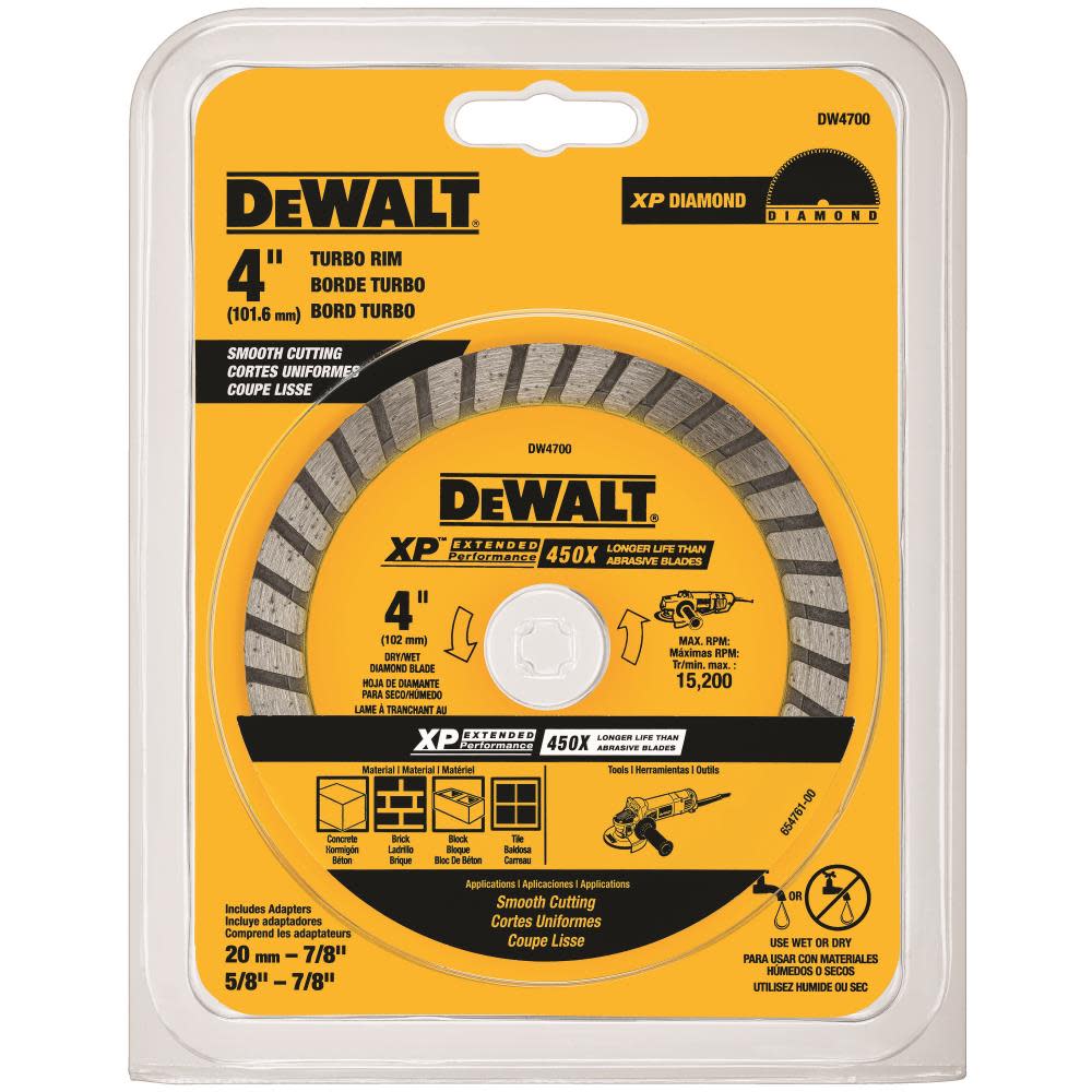 DEWALT 4-in XP Masonry Cutting Turbo Diamond Blade - Flockneti