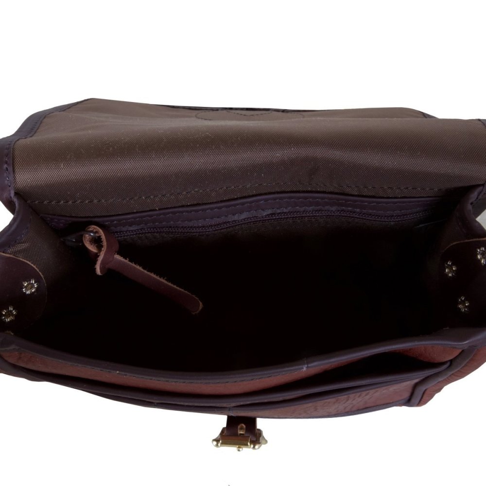 Duluth Pack 4 Liter Capacity Brown Trim Bison Leather Mini Haversack - Flockneti