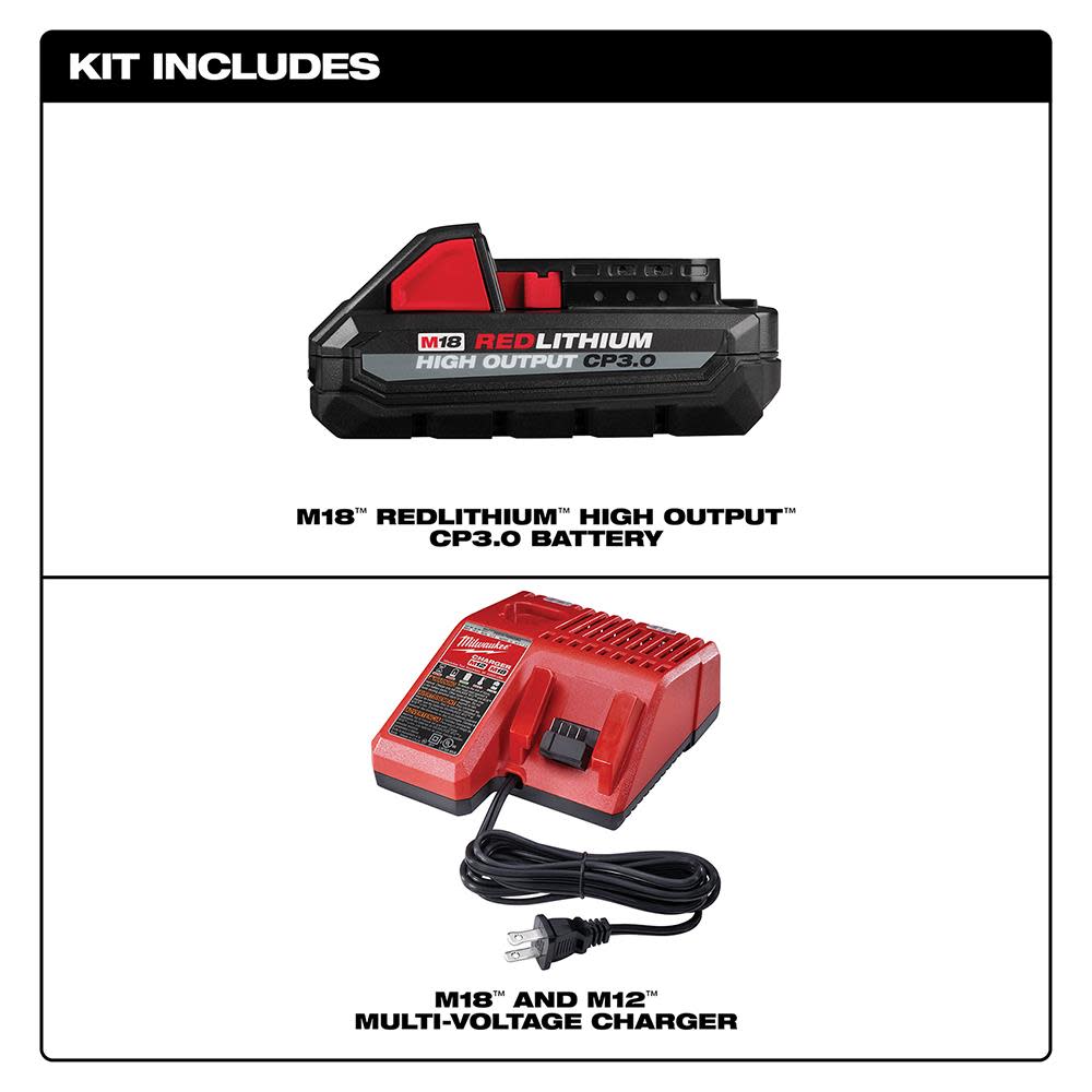 Milwaukee M18 REDLITHIUM HIGH OUTPUT CP3.0 Starter Kit - Flockneti