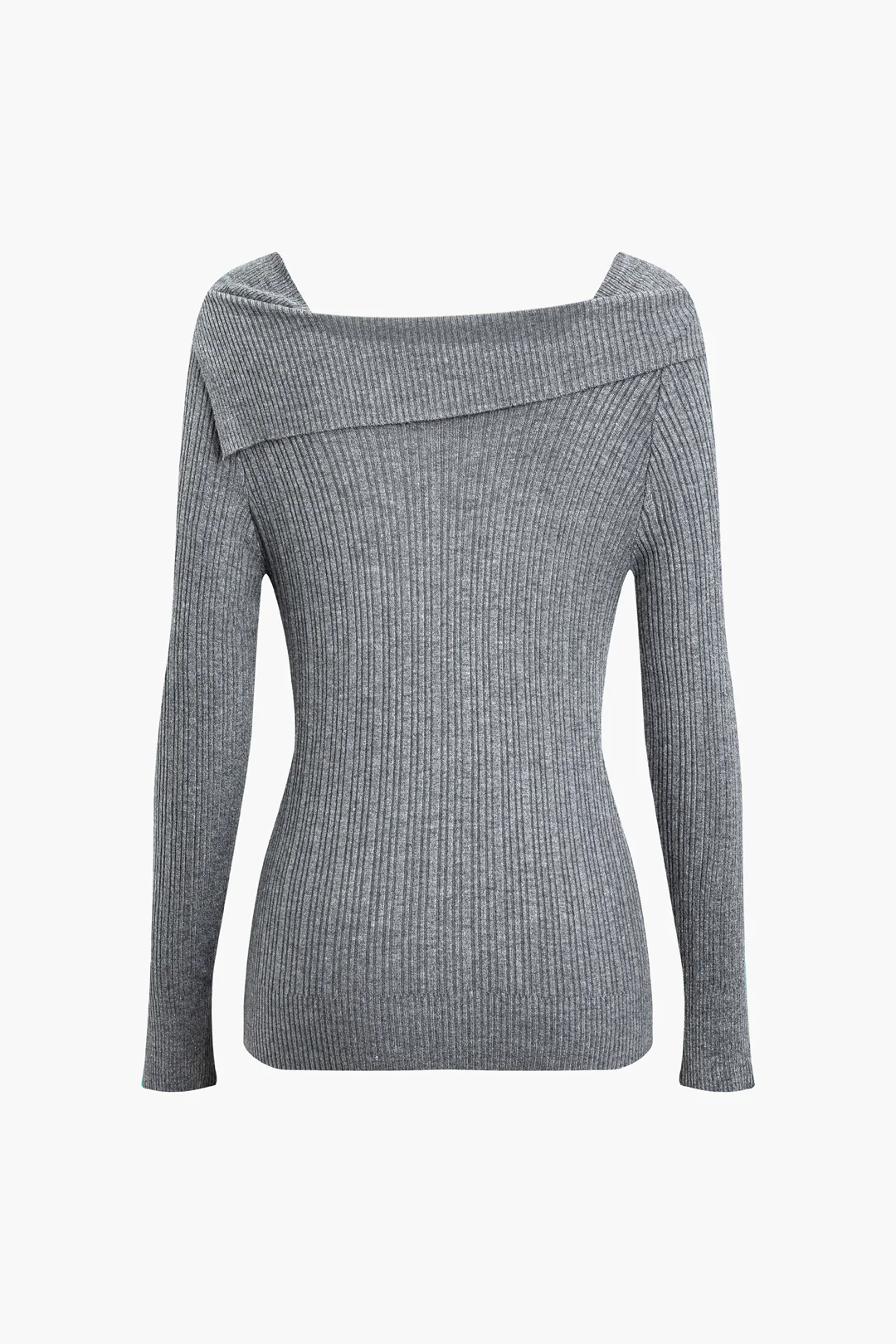 Asymmetrical Off-Shoulder Long-Sleeve Top - Flockneti