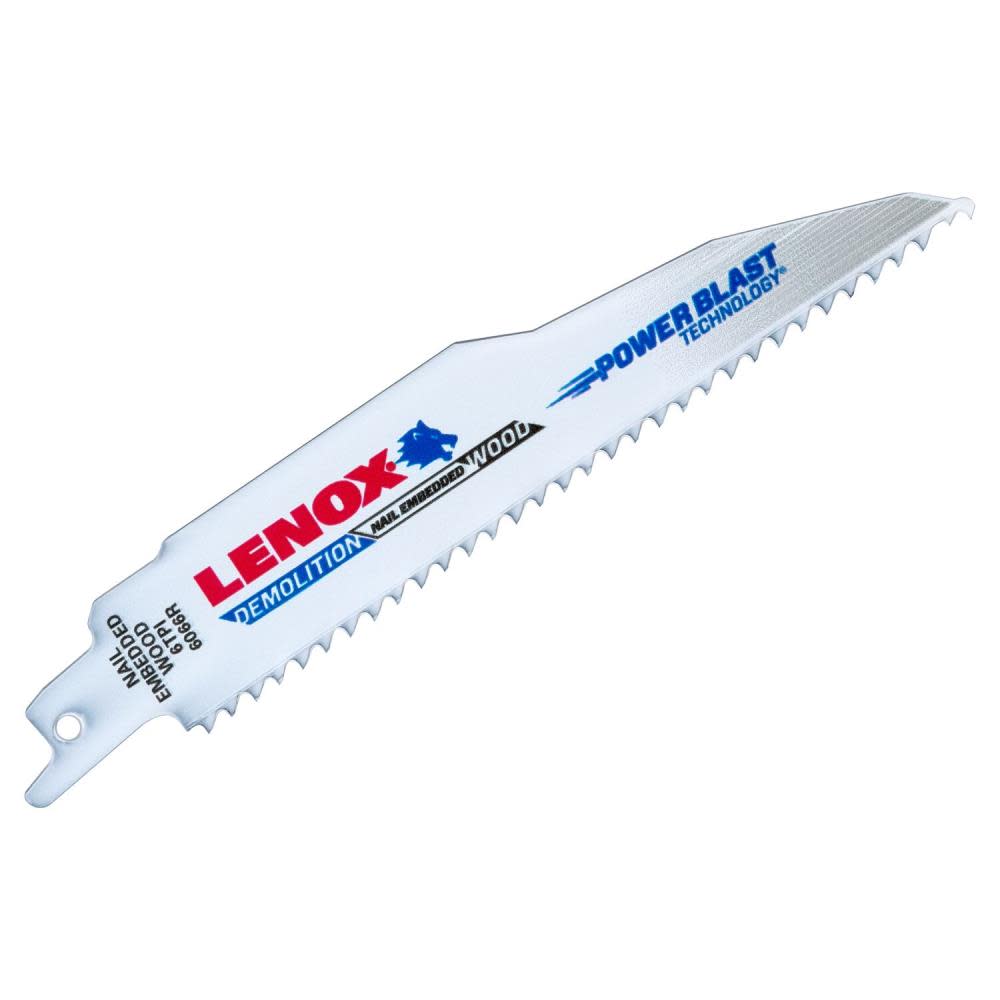 Lenox DEMO Reciprocating Saw Blade B6066R 6″ X 1″ X .062″ X 6 TPI 25pk - Flockneti