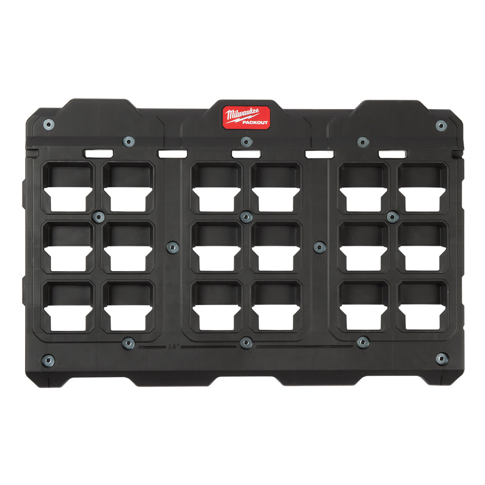Milwaukee PACKOUT Large Wall Plate with Tool Station & M12 Battery Rack Bundle - Flockneti