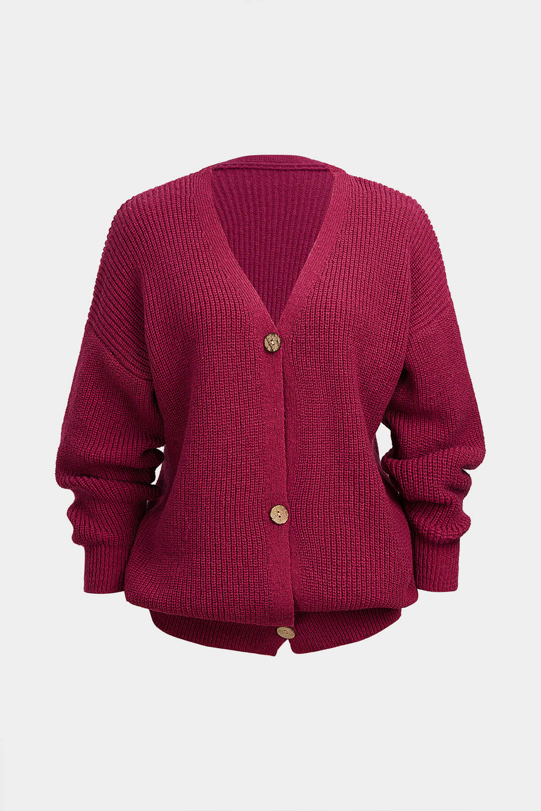 Knit V-Neck Cardigan - Flockneti