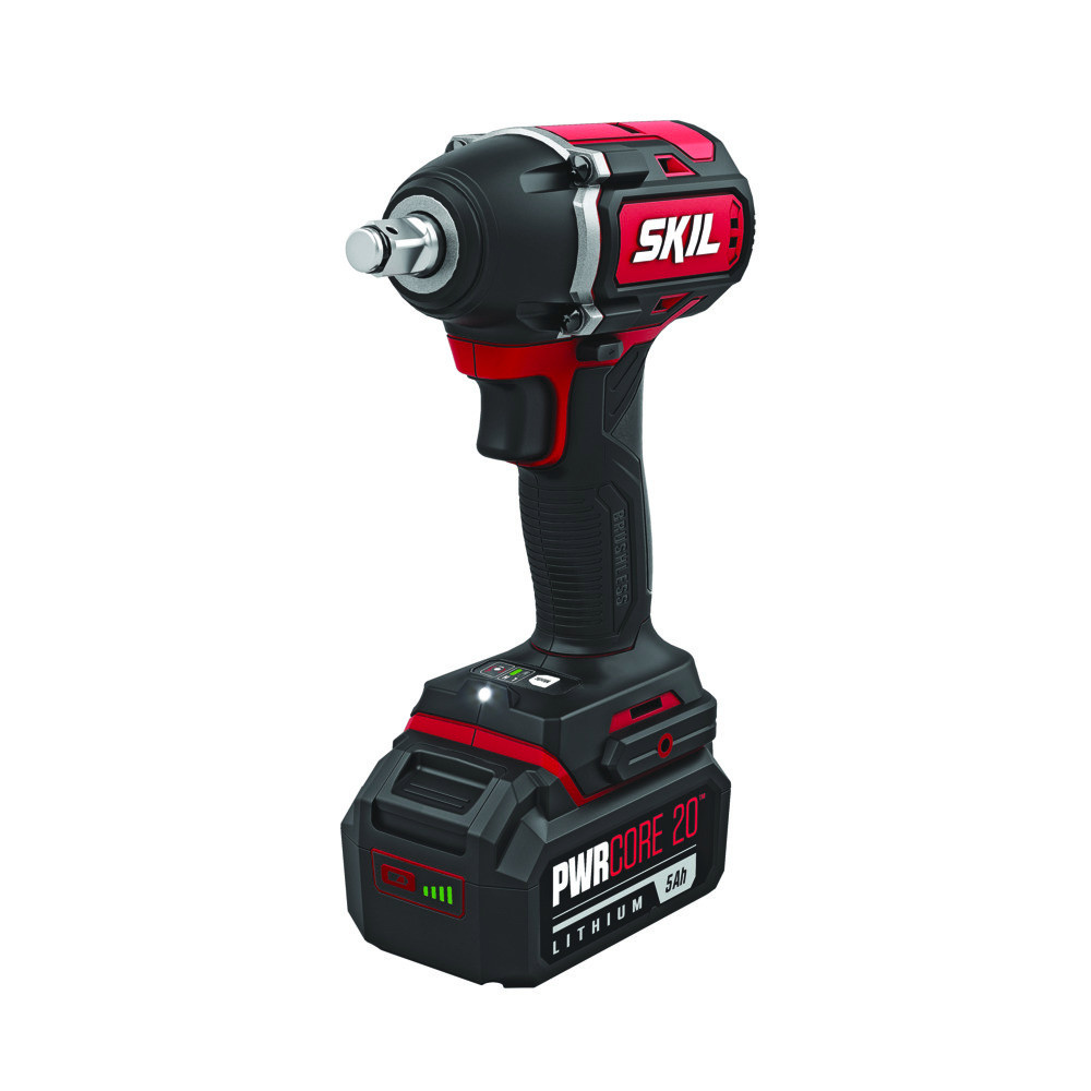 SKIL PWRCORE 20 Brushless 20V 1/2” Impact Wrench Kit - Flockneti
