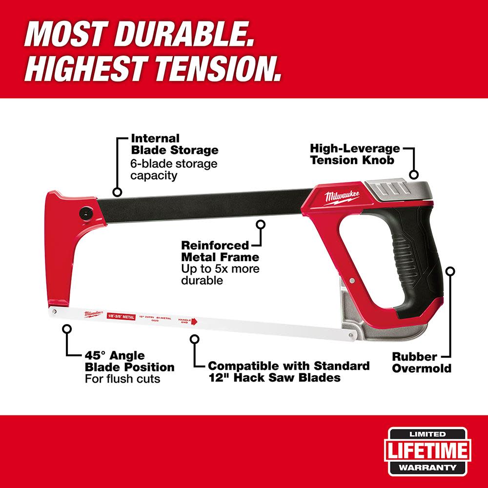 Milwaukee 12 in. High Tension Hacksaw - Flockneti