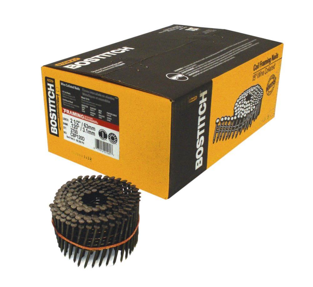 Bostitch 2-1/2 In. x .120 Coil Framing Nail - Flockneti