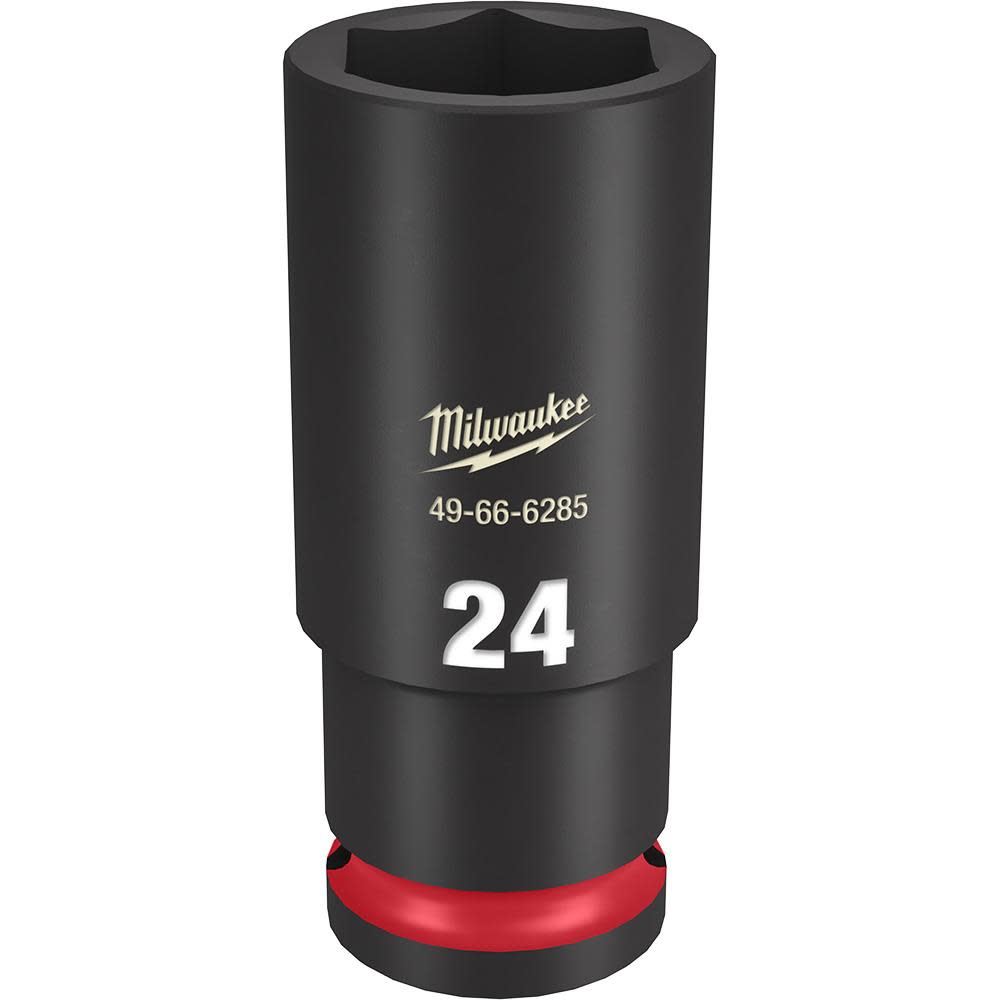 Milwaukee SHOCKWAVE Impact Duty Socket 1/2″ Drive 24MM Deep 6 Point - Flockneti