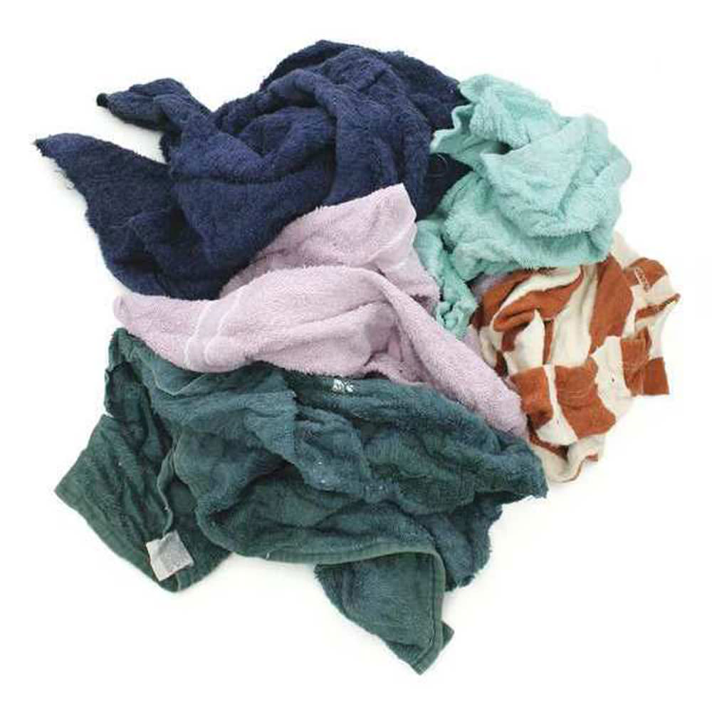 Reclaimed Textiles 20 lb. Poly Bag of Color Terry Rags - Flockneti