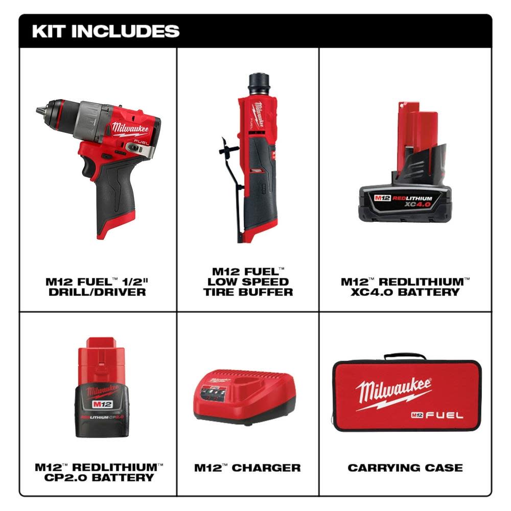 Milwaukee M12 FUEL Flat Repair Kit Commercial Tire - Flockneti