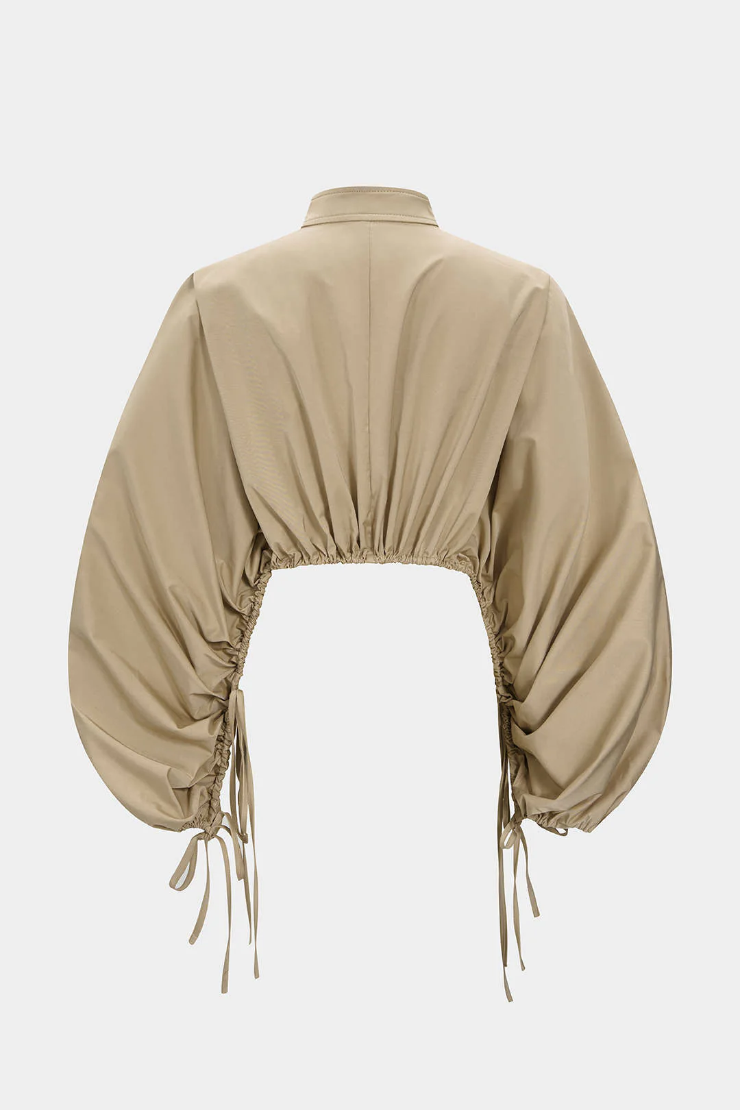 Tie-Up Ruched Long-Sleeve Jacket - Flockneti