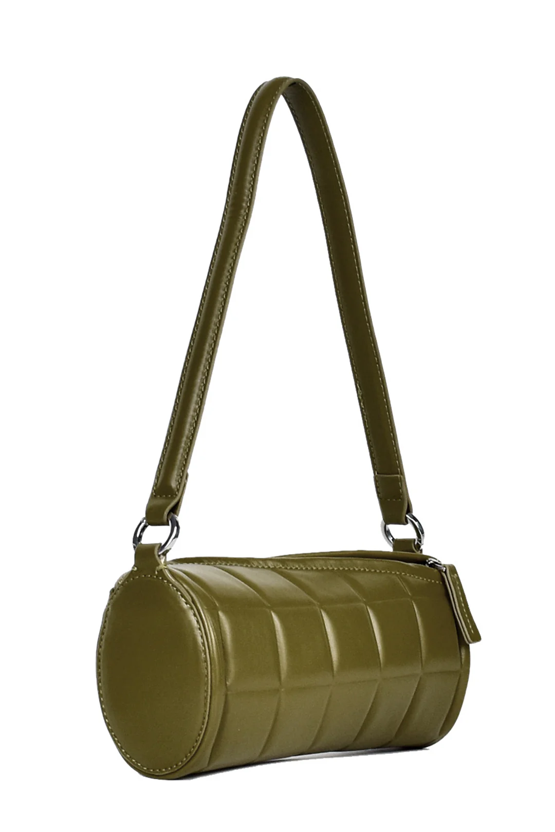 Faux Leather Zipper Shoulder Bag - Flockneti