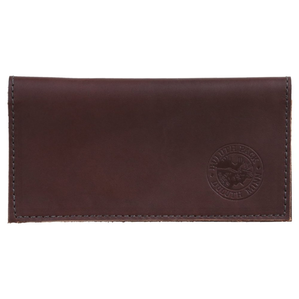 Duluth Pack Brown Smooth Leather Checkbook Cover - Flockneti