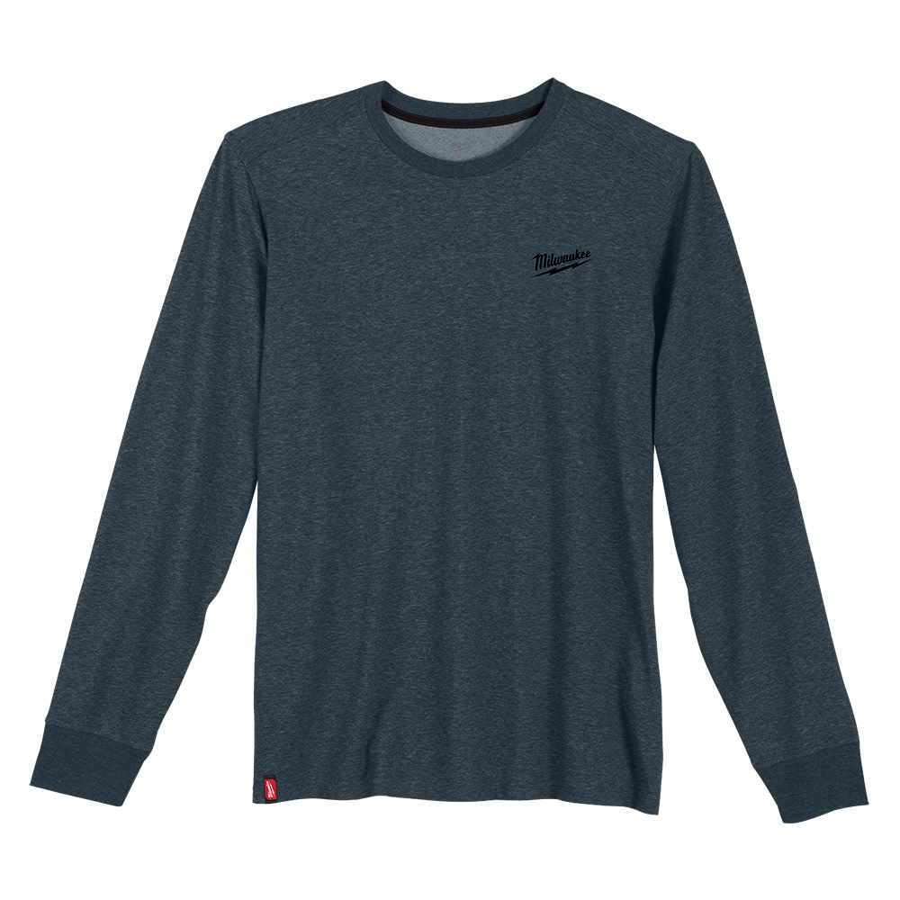 Milwaukee Hybrid Work Tee Long Sleeve Blue Large - Flockneti