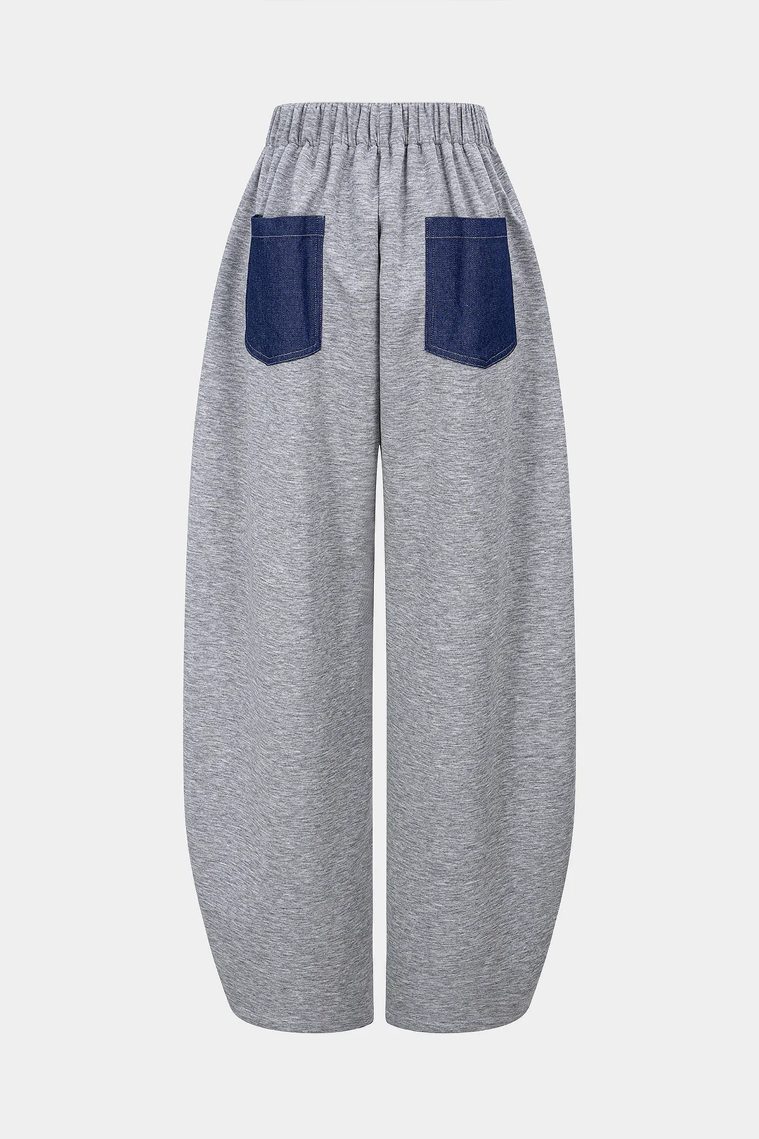Patchwork Denim Asymmetrical Pants - Flockneti