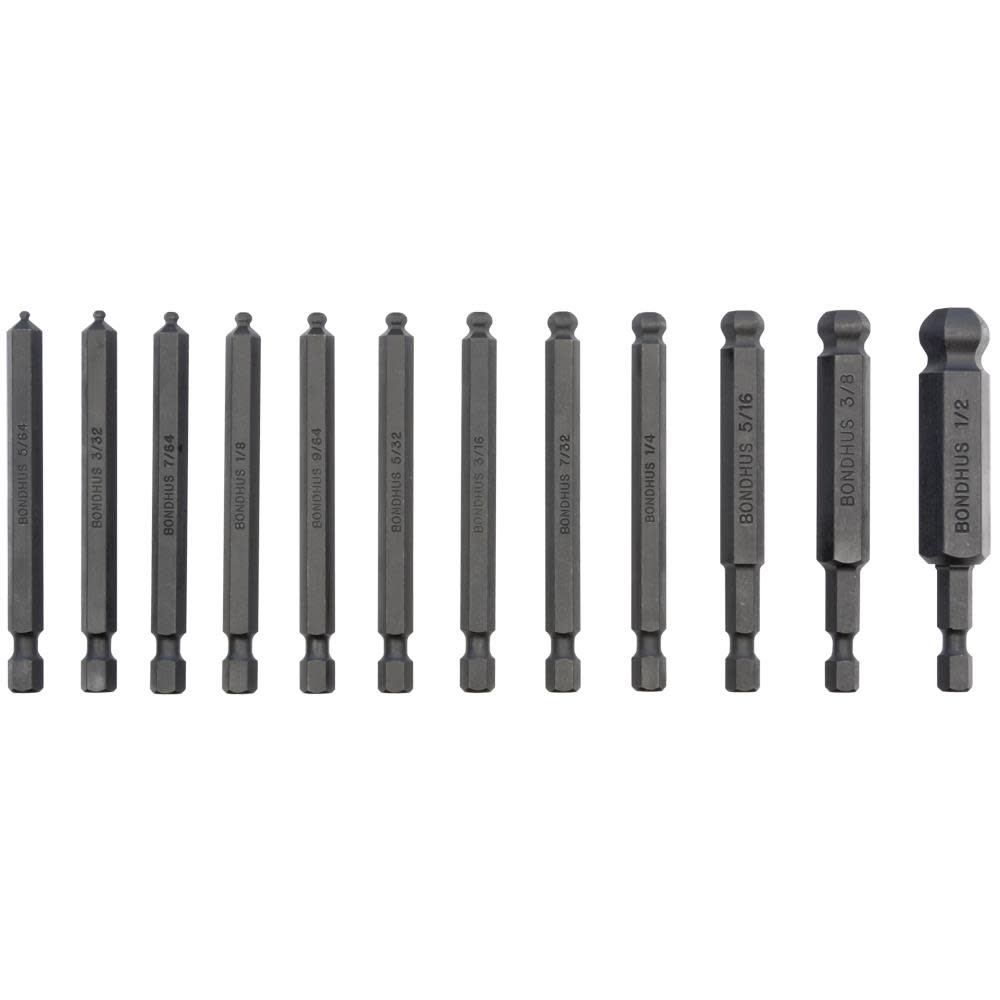 Bondhus 12pc Ball End Power Bits - Flockneti