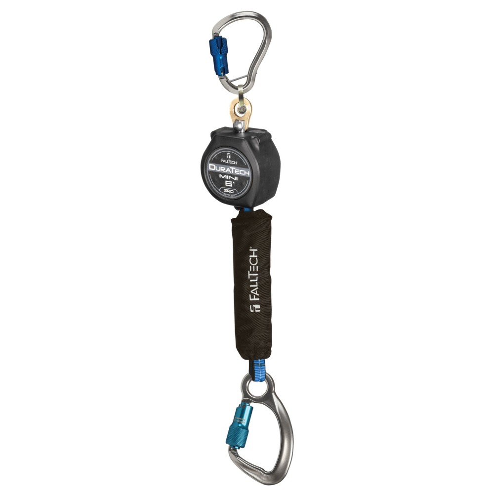 Falltech DuraTech Mini 6′ Single Leg Personal SRL with Carabiner - Flockneti