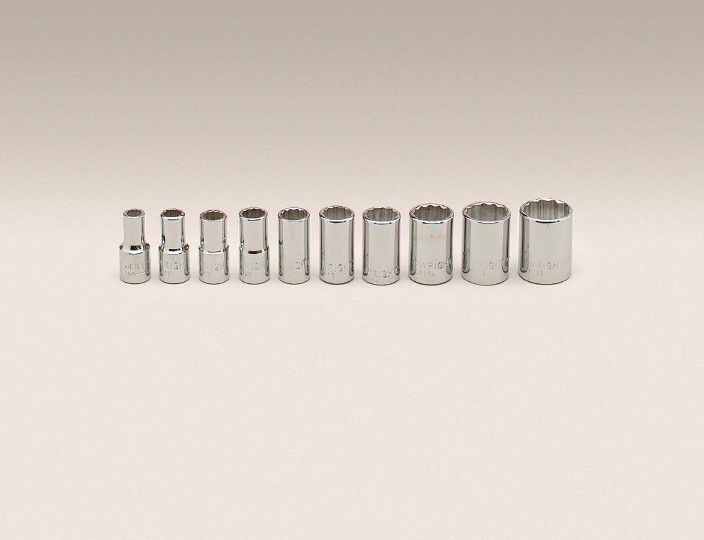 Wright Tool 1/4 In. Drive 10 pc. 12 pt Socket Set - Flockneti