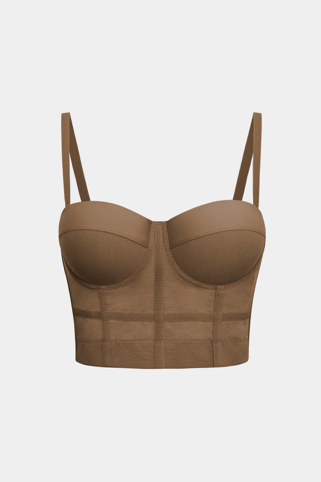 Plus Size Mesh Bustier Corset Cami Top - Flockneti