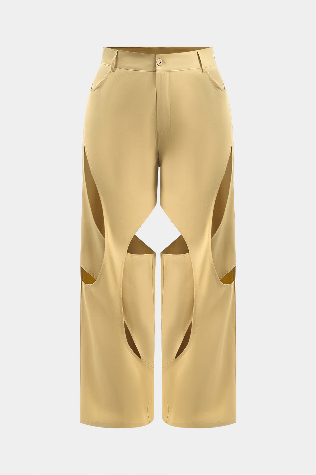 Plus Size Cut Out High Waist Pants - Flockneti