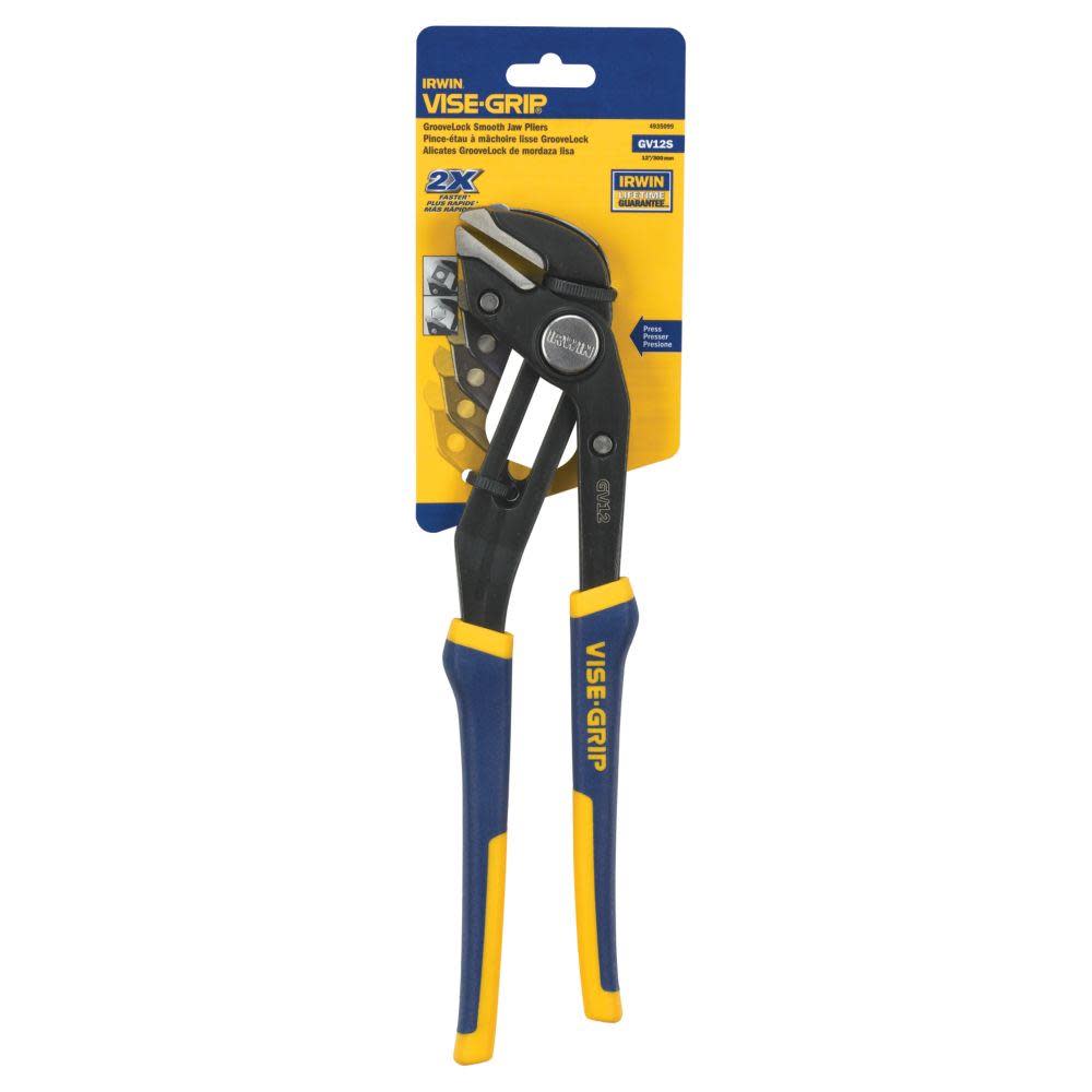 Irwin 12 In. Smooth Jaw Groovelock Pliers - Flockneti