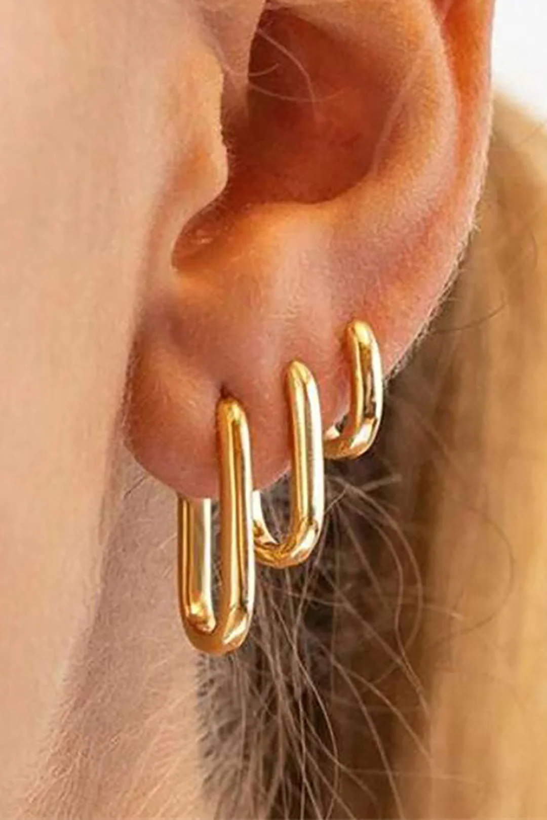 Alloy Oval Earrings - Flockneti