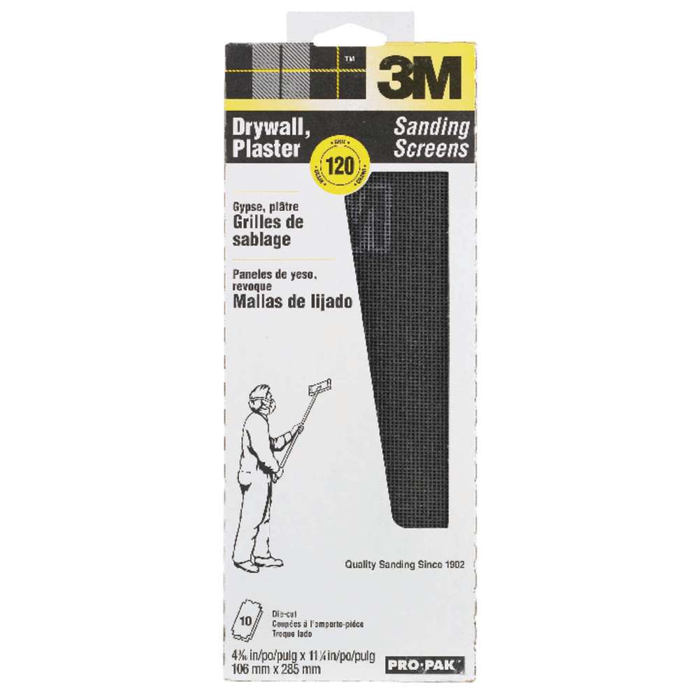 3M Pro Pak 120 Grit Fine Silicon Carbide Drywall Sanding Screen - Flockneti