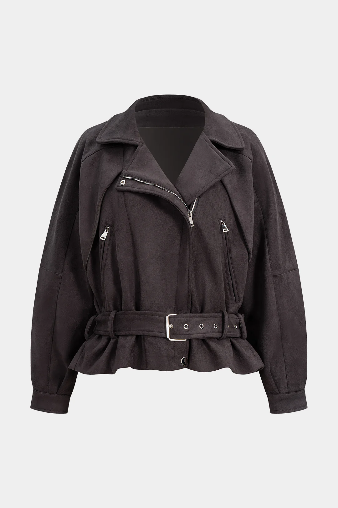 Suede Belted Jacket - Flockneti