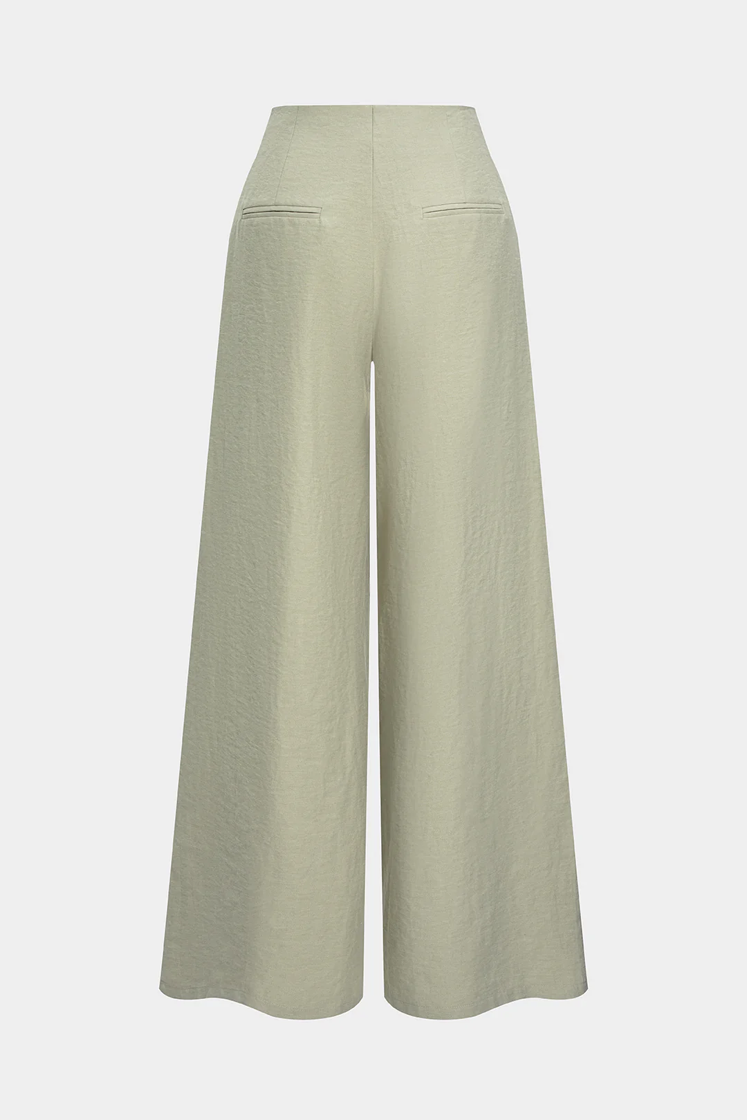 Linen Zipper Stitching Detail Trousers - Flockneti