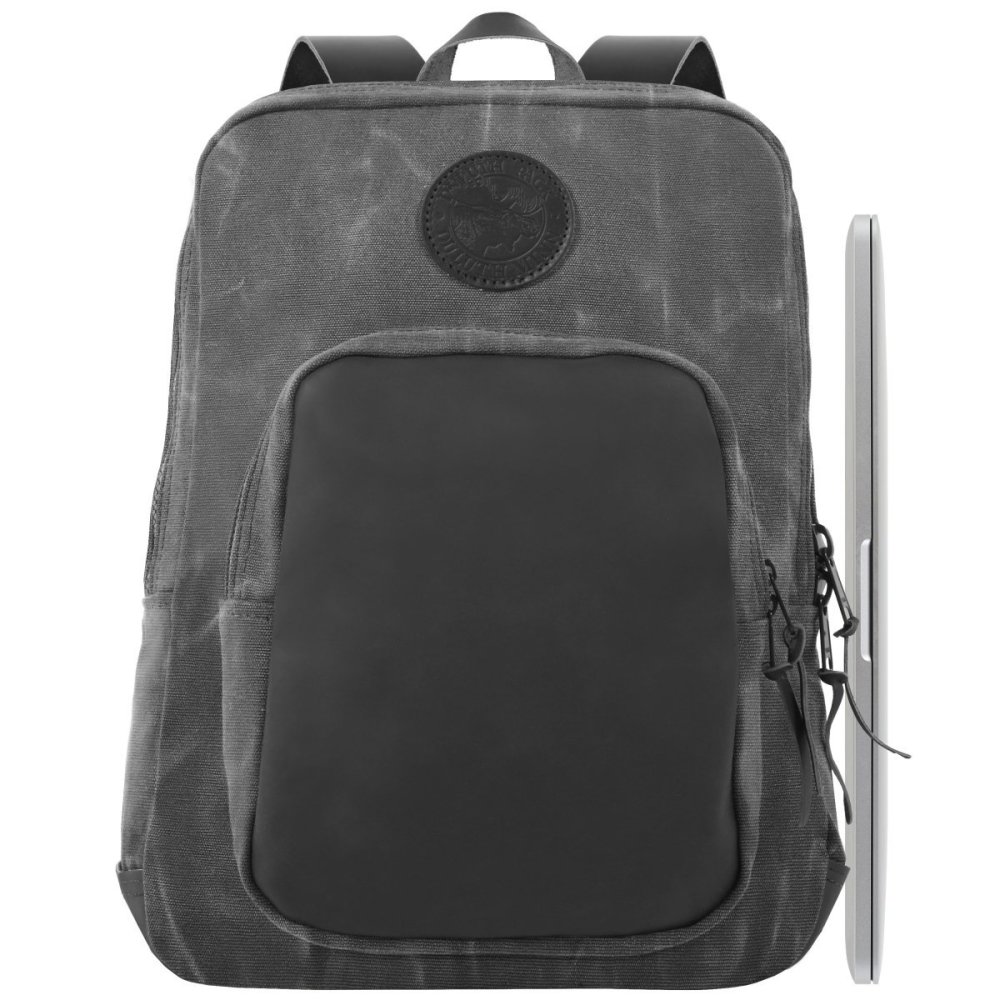 Duluth Pack 21 Liter Capacity Wax Gray Large Deluxe Laptop Backpack - Flockneti